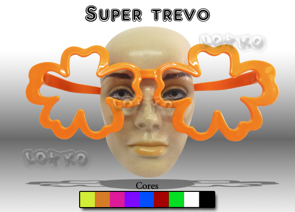 Óculos de festa super trevo